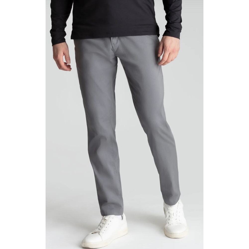Birddogs Stretch Khakis Slim Fit Pant Dark Grey Men's 30x28 Unlined